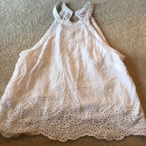 High neck no sleeves top